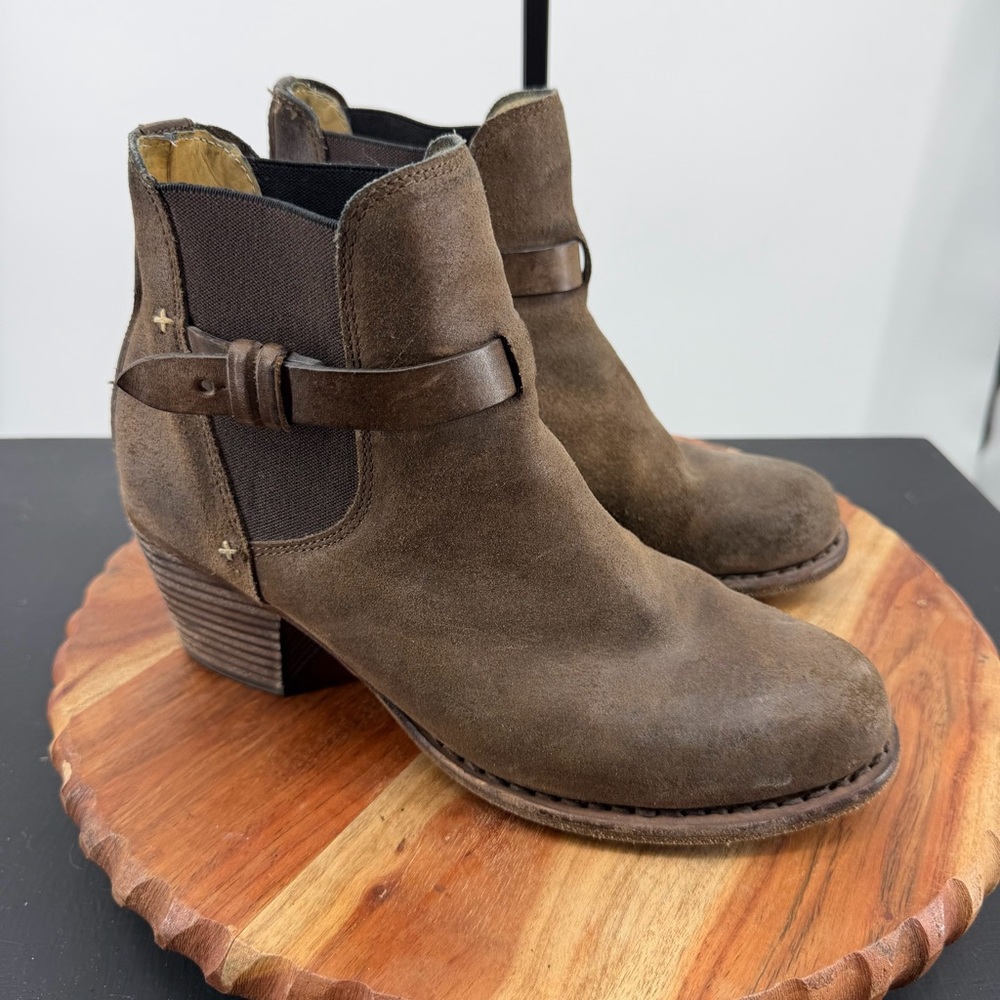 Rag & Bone Durham Brown Leather Chelsea Ankle Booties Size 8.5